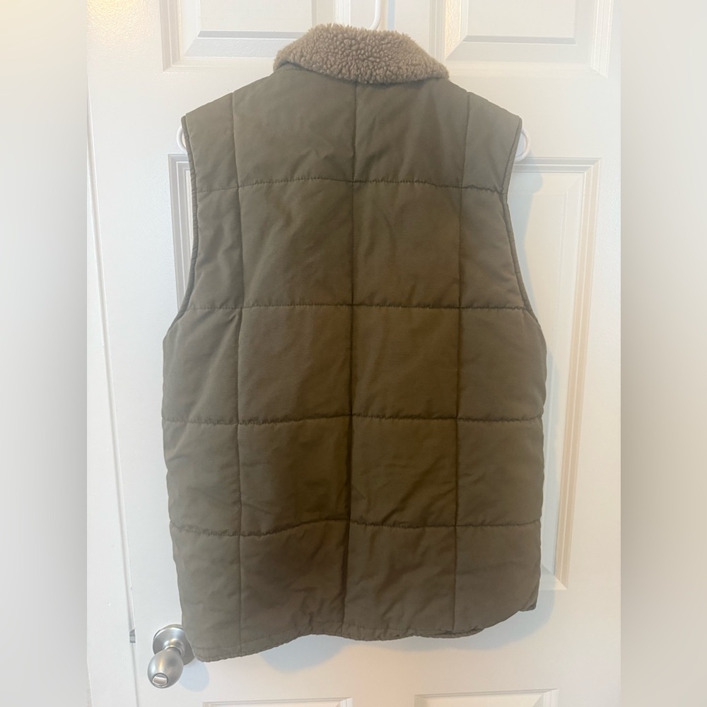 Roark Men’s Livingston Quilted Vest Size M army brown green Jamie Thomas - Picture 7 of 12